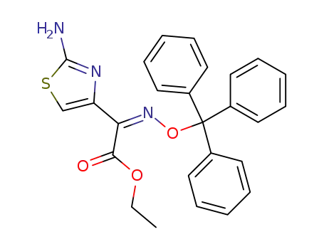 Molecular Structure of 128438-00-6 (ethyl (2-aminothiazol-4-yl)-2-(Z)-(trityloxyimino)acetate)