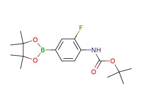 tert-butyl-2-fluoro-4-(4,4,5,5-tetramethyl-1,3,2-ioxaborolan-2-yl)phenylcarbamate