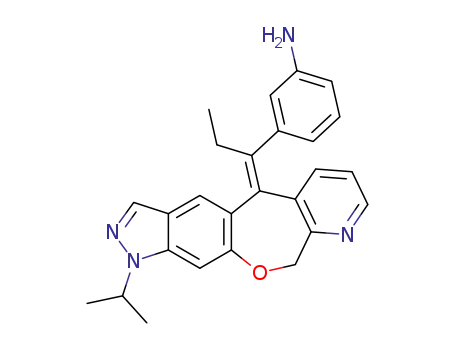(E)-5-[1-(3-aminophenyl)propylidene]-1-isopropyl-5,10-dihydro-1H-indazolo[6,5-b]pyrido[3,2-e]oxepin