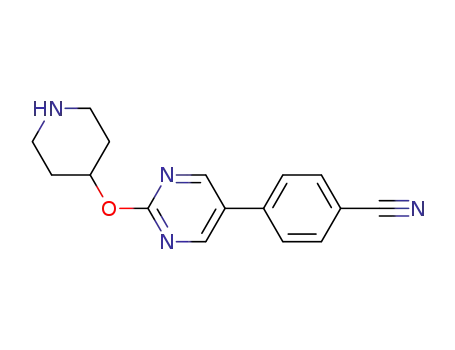 Benzonitrile, 4-[2-(4-piperidinyloxy)-5-pyrimidinyl]-