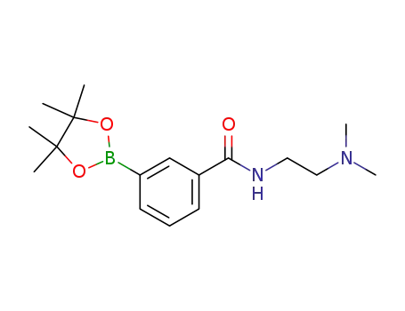 Molecular Structure of 840521-76-8 (N-(2-DIMETHYLAMINOETHYL)-3-(4,4,5,5-TETRAMETHYL-1,3,2-DIOXABOROLAN-2-YL)BENZAMIDE)