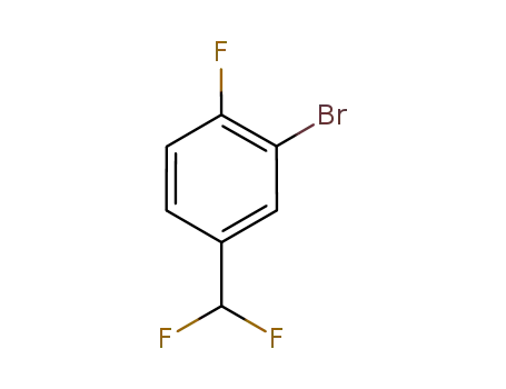Molecular Structure of 886509-99-5 (1-bromo-5-difluoromethyl-2-fluorobenzene)