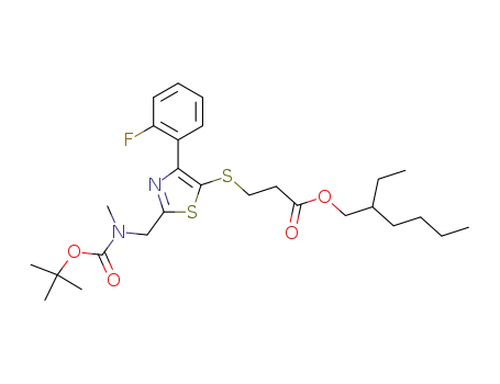 2-ethylhexyl 3-{[2-{[(tert-butoxycarbonyl)(methyl)amino]methyl}-4-(2-fluorophenyl)-1,3-thiazol-5-yl]thio}propanoate