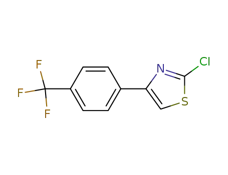 Molecular Structure of 945860-88-8 (2-CHLORO-4-[4-(TRIFLUOROMETHYL)PHENYL]THIAZOLE)
