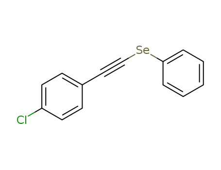 Molecular Structure of 91585-33-0 (((4-Chlorophenyl)ethynyl)(phenyl)selane)