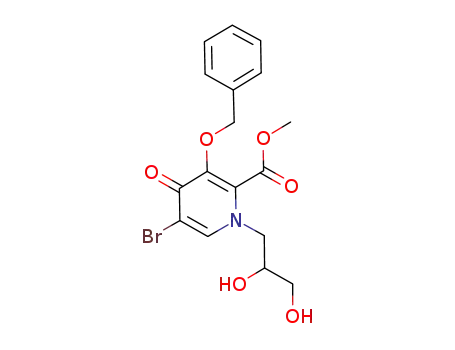 5-bromo-1-(2,3-dihydroxypropyl)-4-oxo-3-[(phenylmethyl)oxy]-1,4-dihydro-2-pyridinecarboxylic acid methyl ester