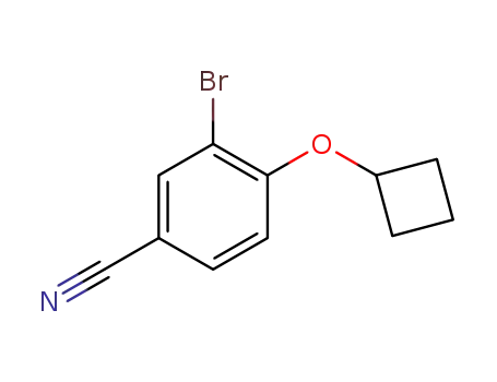 Molecular Structure of 1065640-60-9 (3-bromo-4-cyclobutoxybenzonitrile)