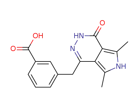 Molecular Structure of 1174044-35-9 (3-((5,7-dimethyl-1-oxo-2,6-dihydro-1H-pyrrolo[3,4-d]pyridazin-4-yl)methyl)benzoic acid)