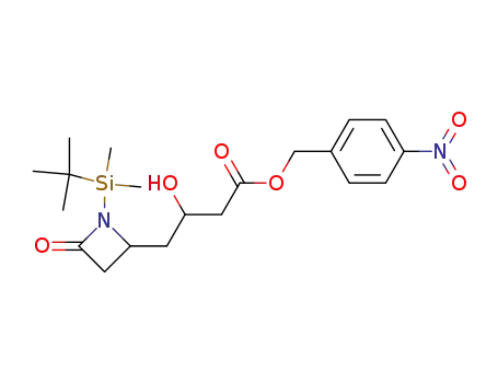 2-Azetidinebutanoic acid,
1-[(1,1-dimethylethyl)dimethylsilyl]-b-hydroxy-4-oxo-,
(4-nitrophenyl)methyl ester