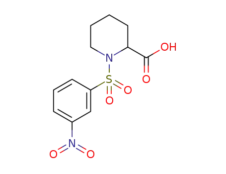 Molecular Structure of 356522-47-9 (1-[(3-NITROPHENYL)SULFONYL]PIPERIDINE-2-CARBOXYLIC ACID)