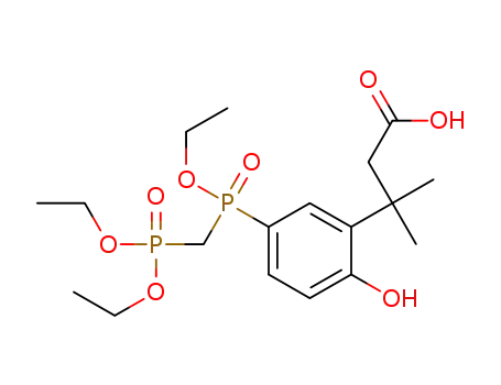 3-(2-hydroxy-5-(ethoxy(diethylphosphonomethyl)phosphinoyl)phenyl)-3-methylbutanoic acid