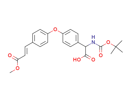 Molecular Structure of 918337-12-9 (3-{4-[4-(tert-butoxycarbonylaminocarboxymethyl)-phenoxy]-phenyl}-acrylic acid methyl ester)