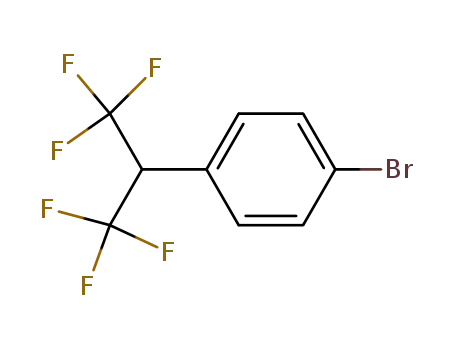 Molecular Structure of 35462-59-0 (Benzene, 1-bromo-4-[2,2,2-trifluoro-1-(trifluoromethyl)ethyl]-)
