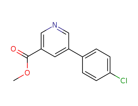 Molecular Structure of 893734-71-9 (methyl 5-(4-chlorophenyl)pyridine-3-carboxylate)