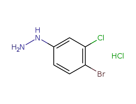 Molecular Structure of 1177361-07-7 ((4-bromo-3-chlorophenyl)hydrazine hydrochloride)