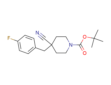 tert-Butyl4-cyano-4-(4-fluorobenzyl)piperidine-1-carboxylate