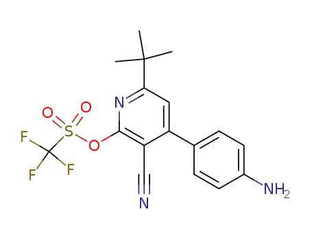 Trifluoro-methanesulfonic acid 4-(4-amino-phenyl)-6-tert-butyl-3-cyano-pyridin-2-yl ester