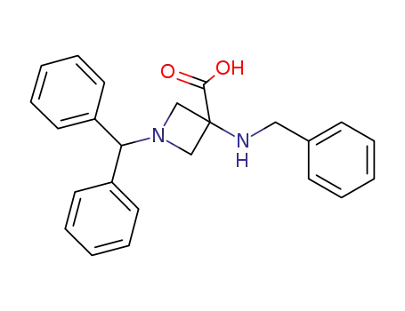 Molecular Structure of 934665-34-6 (1-benzhydryl-3-(MethylaMino)azetidine-3-carboxylic acid)