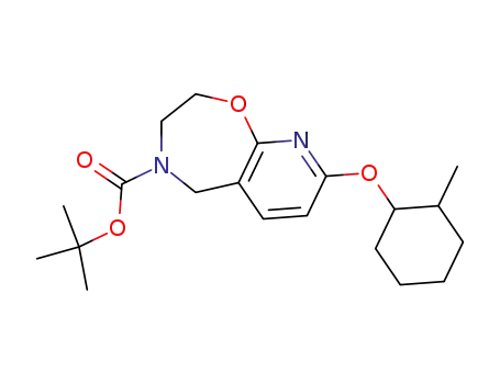 Molecular Structure of 1154471-50-7 (tert-butyl 8-[(2-methylcyclohexyl)oxy]-2,3-dihydropyrido[3,2-f][1,4]oxazepine-4(5H)-carboxylate)