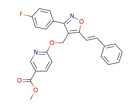 6-[3-(4-fluoro-phenyl)-5-((E)-styryl)-isoxazol-4-ylmethoxy]-nicotinic acid methyl ester