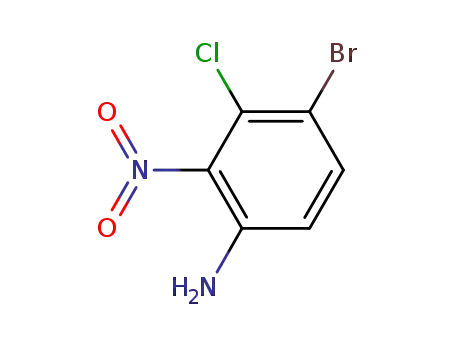Molecular Structure of 1000573-99-8 (4-Bromo-3-chloro-2-nitroaniline)