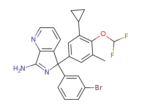 5-(3-bromo-phenyl)-5-(3-cyclopropyl-4-difluoromethoxy-5-methyl-phenyl)-5H-pyrrolo[3,4-b]pyridin-7-ylamine