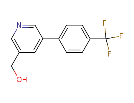 Molecular Structure of 885959-16-0 (3-HYDROXYMETHYL-5-(4-TRIFLUOROMETHYLPHENYL)PYRIDINE)