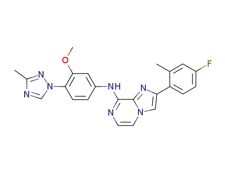 C<sub>23</sub>H<sub>20</sub>FN<sub>7</sub>O
