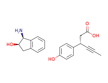 (3S)-3-(4-hydroxyphenyl)-hex-4-ynoic acid (1S,2R)-1-amino-2-indanol salt