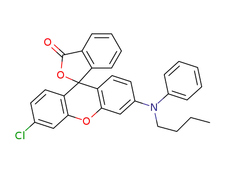 Molecular Structure of 915038-78-7 (3'-N-butylanilino-6'-chlorofluoran)
