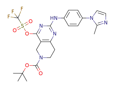 tert-butyl 2-(4-(2-methyl-1H-imidazol-1-yl)phenylamino)-4-(trifluoromethylsulfonyloxy)-7,8-dihydropyrido[4,3-d]pyrimidine-6(5H)-carboxylate