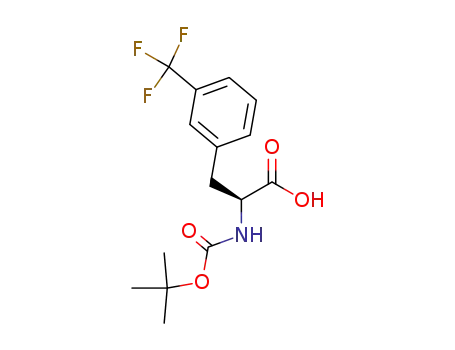 Molecular Structure of 142995-31-1 (BOC-L-3-Trifluoromethylphe)