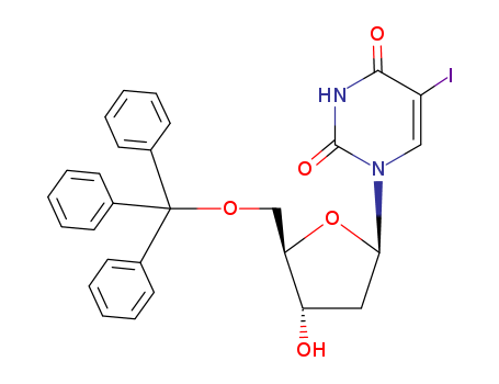 Uridine, 2'-deoxy-5-iodo-5'-O-(triphenylmethyl)- CAS No  15414-61-6