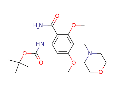 (2-carbamoyl-3,5-dimethoxy-4-morpholin-4-ylmethyl-phenyl)-carbamic acid tert-butyl ester