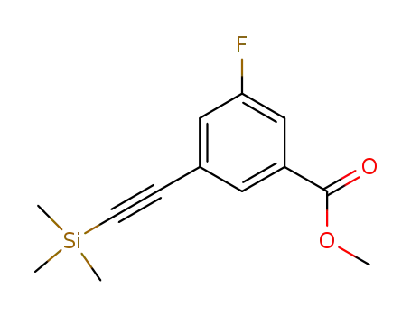 Molecular Structure of 914944-23-3 (methyl 3-fluoro-5-(2-trimethylsilylethynyl)benzoate)