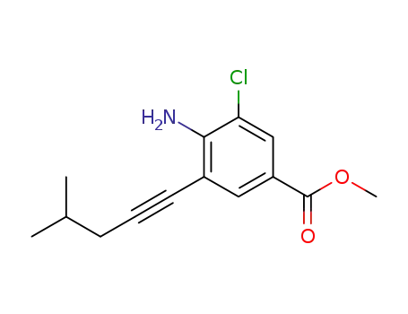 4-amino-3-chloro-5-(4-methyl-pent-1-ynyl)-benzoic acid methyl ester