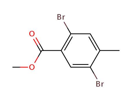 Molecular Structure of 245549-92-2 (2,5-Dibromo-4-methylbenzoic acid methyl ester)