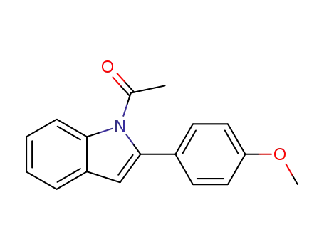 Molecular Structure of 693794-65-9 (1-[2-(4-methoxyphenyl)-1H-indol-1-yl]ethanone)