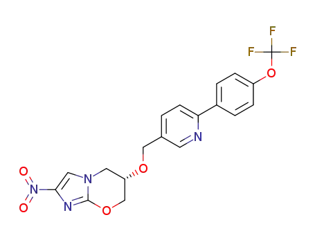Molecular Structure of 1257426-19-9 ((S)-2-nitro-6-((6-(4-(trifluoroMethoxy)phenyl)pyridin-3-yl)Methoxy)-6,7-dihydro-5H-iMidazo[2,1-b][1,3]oxazine)