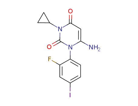 6-aMino-3-cyclopropyl-1-(2-fluoro-4-iodophenyl)pyriMidine-2,4(1H,3H)-dione,871700-28-6