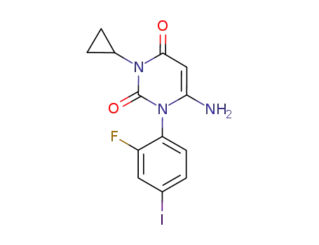 6-amino-3-cyclopropyl-1-(2-fluoro-4-iodophenyl)pyrimidine-2,4(1H,3H)-dione