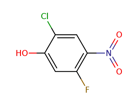 Molecular Structure of 524955-92-8 (2-CHLORO-5-FLUORO-4-NITRO-PHENOL)