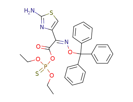 diethoxyphosphinothioyl (2Z)-2-(2-amino-1,3-thiazol-4-yl)-2-trityloxyiminoacetate
