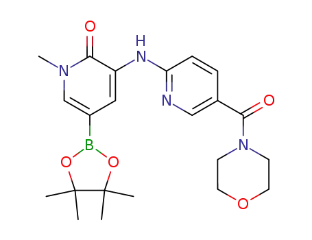 1-methyl-3-[5-(morpholine-4-carbonyl)pyridin-2-ylamino]-5-(4,4,5,5-tetramethyl-[1,3,2]-dioxaborolan-2-yl)-1H-pyridin-2-one