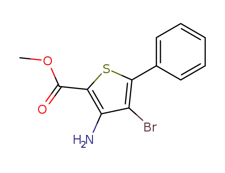 Molecular Structure of 1000409-69-7 (methyl 3-amino-4-bromo-5-phenylthiophene-2-carboxylate)