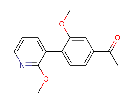 Molecular Structure of 943152-72-5 (1-[3-methoxy-4-(2-methoxy-pyridin-3-yl)-phenyl]-ethanone)
