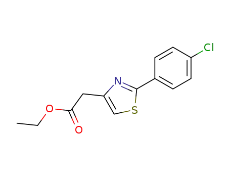 Molecular Structure of 20287-70-1 (2-(4-chlorophenyl)-4-thiazoleacetic acid ethyl ester)
