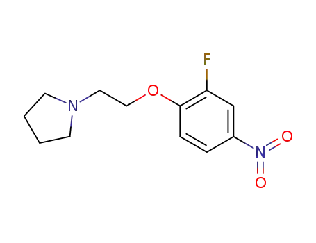 Molecular Structure of 943189-36-4 (1-(2-(2-fluoro-4-nitrophenoxy)ethyl)pyrrolidine)
