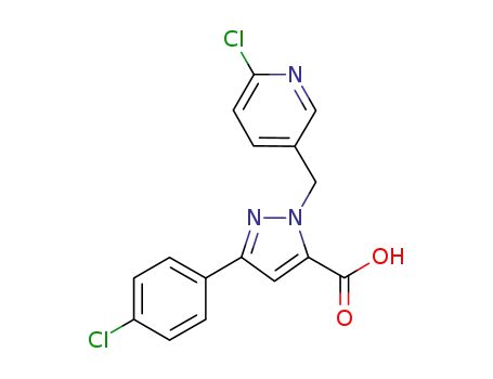 3-(4-chlorophenyl)-1-[(6-chloro-3-pyridinyl)methyl]-1H-pyrazole-5-carboxylic acid