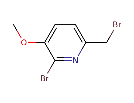 Molecular Structure of 944702-73-2 (2-bromo-6-(bromomethyl)-3-pyridinyl methyl ether)
